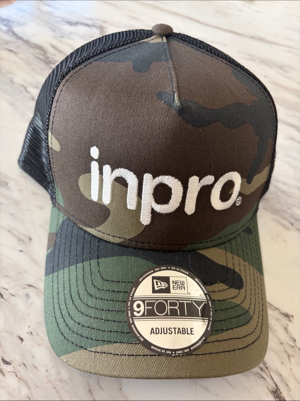 New Era Camo 9FORTY Trucker Hat - Green/Black/Brown